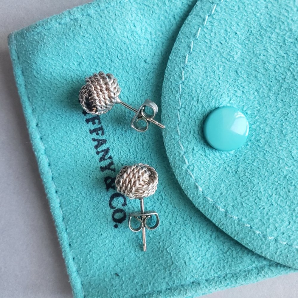 Tiffany Knot Earrings Sterling Silver